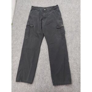 Wrangler Cargo Pants 32x31 Black Chino Utility Pockets Cotton Straight Tag 34x34